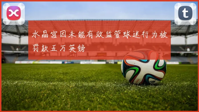 水晶宫因未能有效监管球迷行为被罚款五万英镑